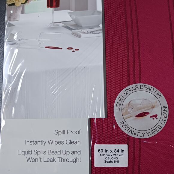 ENCORE Microfiber Tablecloth, Oblong, 60" x 84" - Picture 2 of 6